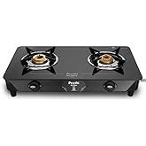 Preethi Blu Flame Gleam Glass Top 2-Burner Manual Gas Stove (Black ...
