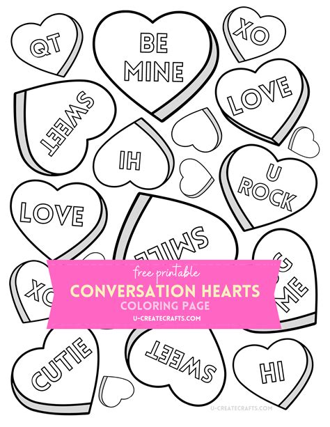Heart Word Coloring Page