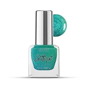 Buy RENEE Glitterati Nail Paint- Turquoise Hue 10ml | Quick Drying ...