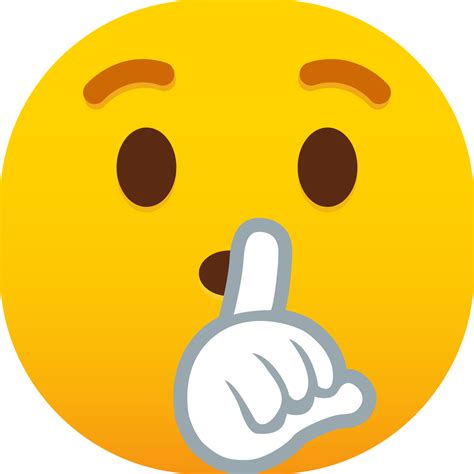 shushing face emoji 21968085 PNG