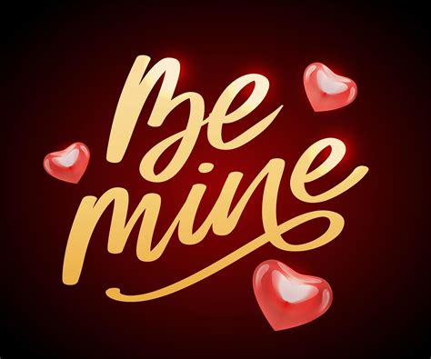 Be mine Valentine's day template for banner design. Background Romantic ...