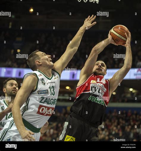 Vilnius, Lithuania. 22nd Nov, 2015. Gediminas Orelikas (R) of Lietuvos ...