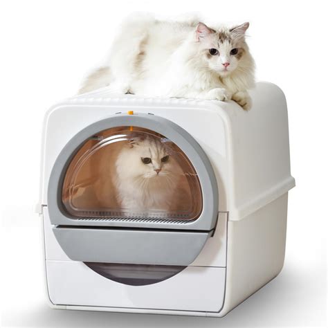 Self Cleaning Cat Litter Box Odor Control, Pull and Scoop Litter Box ...