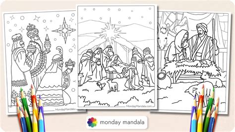 Nativity Coloring Book Pages
