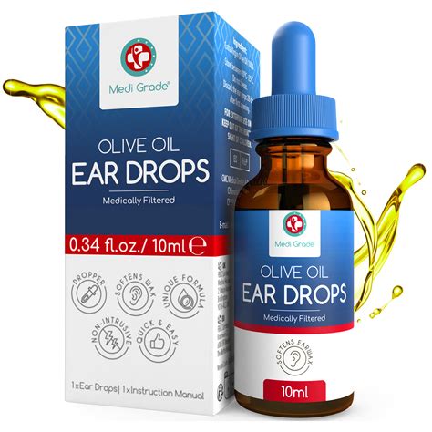 Medi Grade Olive Oil Ear Drops For Wax Removal Blocked | Desertcart INDIA