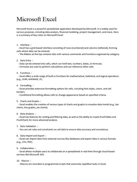 Image result for Microsoft Excel Notes