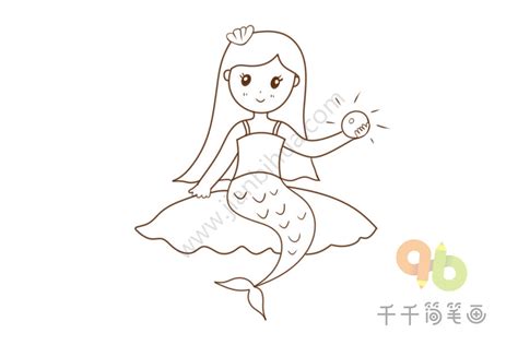手绘美人鱼卡通画素材图片免费下载-千库网