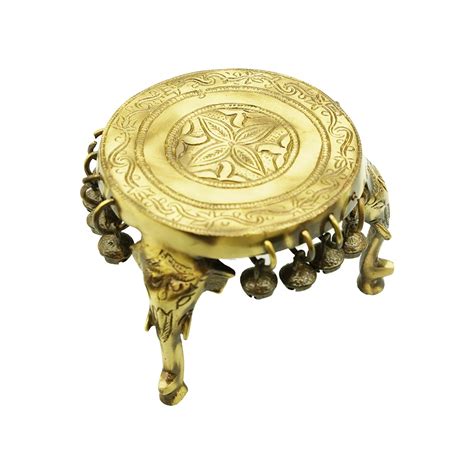 Brass Elephant Design Pooja Chowki – PujaNpujari