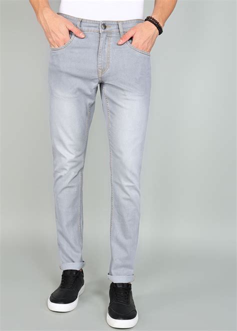 Apex Grey Slim Fit Jeans – Wrogn