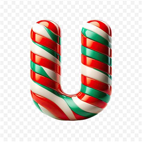 A red and green letter u with the letters u on it | Premium AI ...