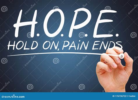 HOPE Hold on Pain Ends Acronym Concept Stock Photo - Image of faith, belief: 176736722