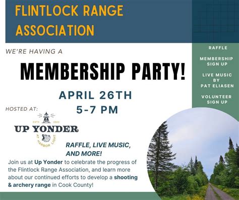 Flintlock Range Membership Party!, Up Yonder, Summersville, 26 April ...