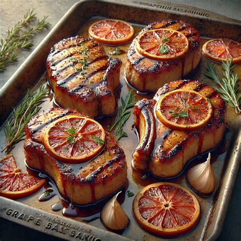 Grapefruit White Balsamic & Herbes de Provence Glazed Pork Chops ...