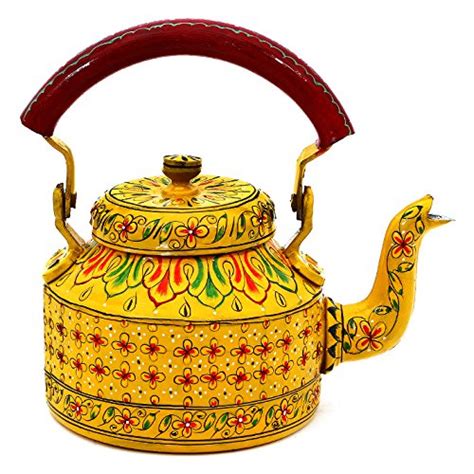 Kaushalam Hand Painted Chai Kettle Colourful Tea Pot Designer Ketli for ...