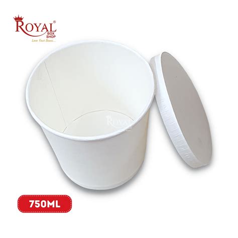 750 ML Round Food Containers Tub With Lids I Disposable & Biodegradabl ...
