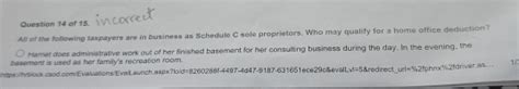 Solved: of 15. All of the following taxpayers are in business as ...