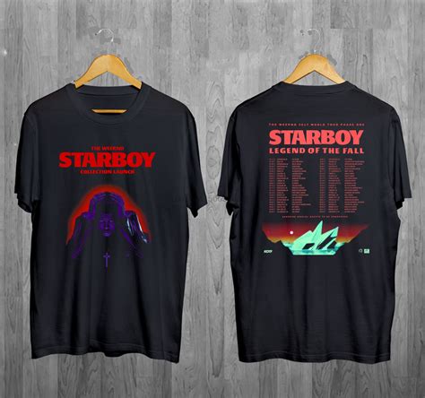 The Weeknd T shirt Starboy Legend Of The Fall Tour 2017 Dates Tour T ...