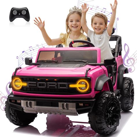 Amazon.com: Segmart 2 Seater 24V Ride on Toys for Big Kids, Licensed Ford Bronco Raptor, 20 ...