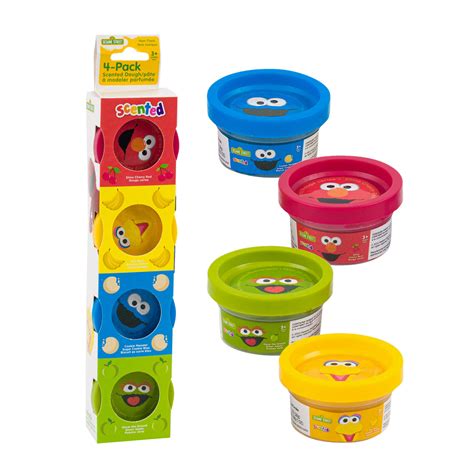 Wholesale Sesame Street 4pk Scented Dough- 1oz | MULTICOLOR | SKU: 72198