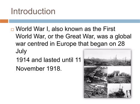 Introduction To World War 1