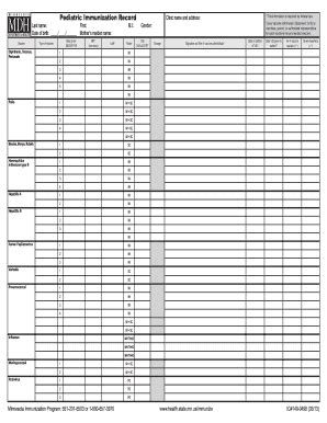 18 Printable Vaccine Administration Record For Children And Teens Forms ...