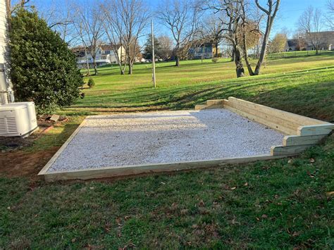 14x16 Gravel Shed Pad in West Chester, PA | Firm Foundations