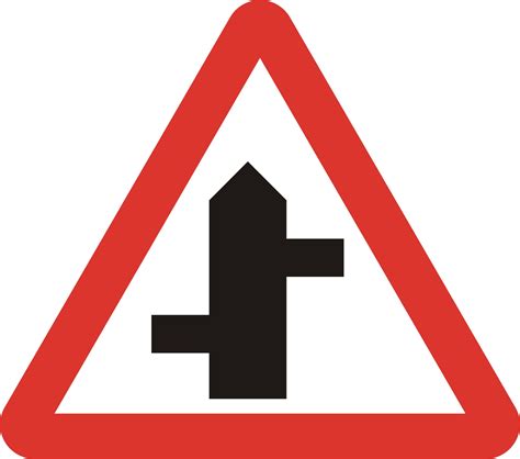 Staggered junction ahead Road Sign | UK Delivery | Hirst Signs