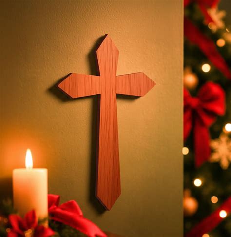 Decorative Wooden MDF Jesus Cross Symbol Wall Hanging – Ritwikas