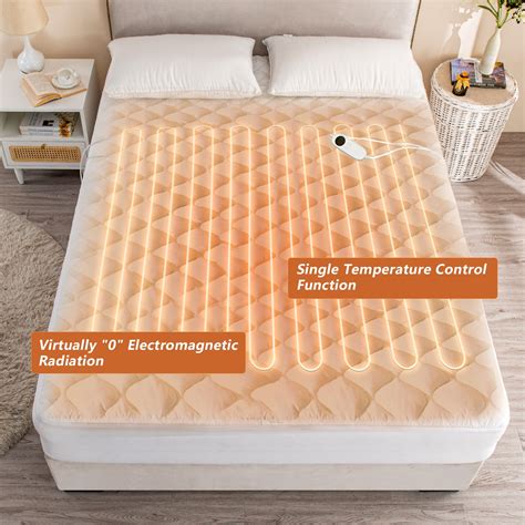 VOUA's Dual Controls Electric Heated Mattress Pad, Quilted Bed Warmer ...