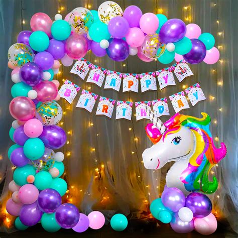 Party Propz Unicorn Birthday Decorations For Girls - Pack of 67 Pcs ...