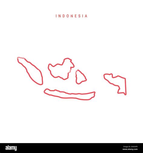 Outline Map Of Indonesia Creative Vector Indonesia Country Map Made Of