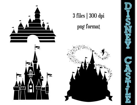Free Disney Castle Silhouette Vector, Download Free Disney Castle ...