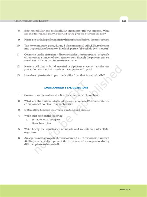 NCERT Exemplar Class 11 Biology Chapter 10 - eSaral