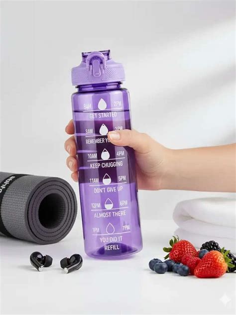 Manoj&Son BPA-Free Food Grade Plastic Motivational Time Marker Water ...