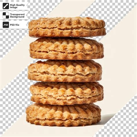 A stack of cookies with a picture of a cookie on it | Premium AI ...