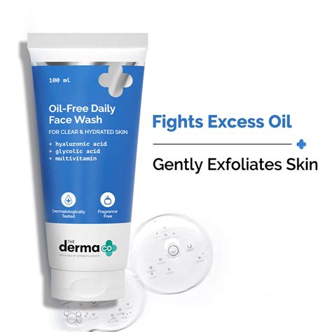 Oil-Free Daily Face Wash for Clear Skin -100ml | The Derma Co