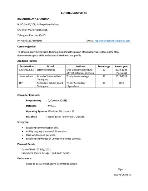 Curriculam Vitae - Discrete Mathematical Structure - Studocu
