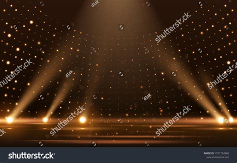 Gold Lights Rays Scene Background Stock Vector (Royalty Free ...