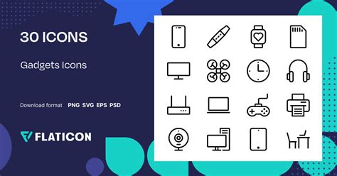 Gadgets Icons Icon Pack | Outline | 30 .SVG Icons