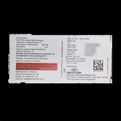 VALANEXT 500MG TABLET 3'S, Price, Composition & Generic Alternatives ...