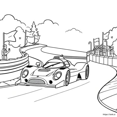Race Car Coloring Page