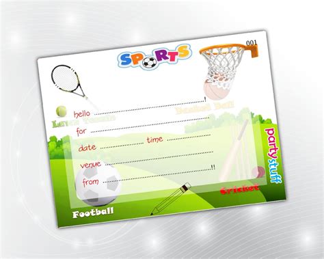 PartyStuff Cards - Sports Invitation Card 2 : Amazon.in