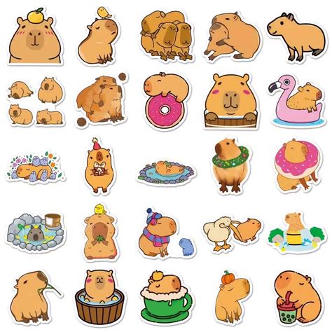 Pin di Misabel Grossi su Capibara💕 nel 2025 | Doodle, Animali, Adesivi