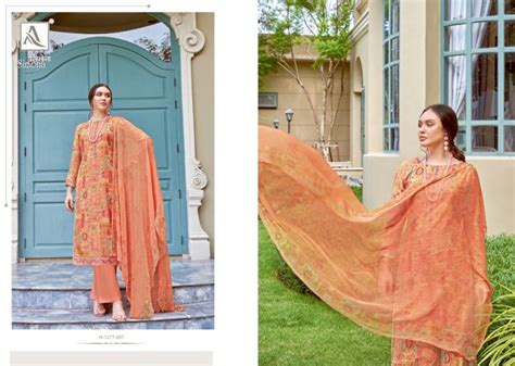 Alok Simona Designer Maslin Silk Dress Material Collection: Textilecatalog