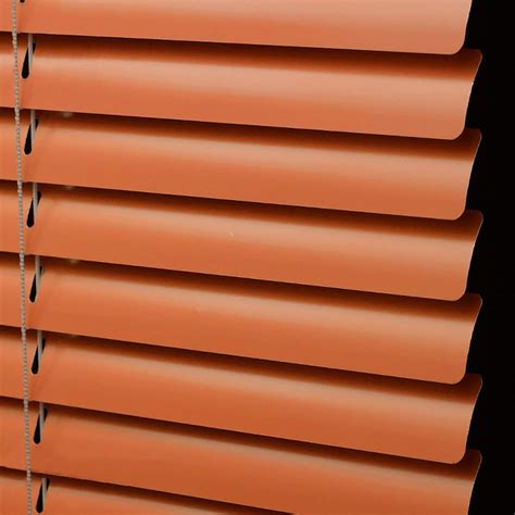 Orange Aluminum Venetian Blinds, Indoor Cordless Window Shade Privacy ...