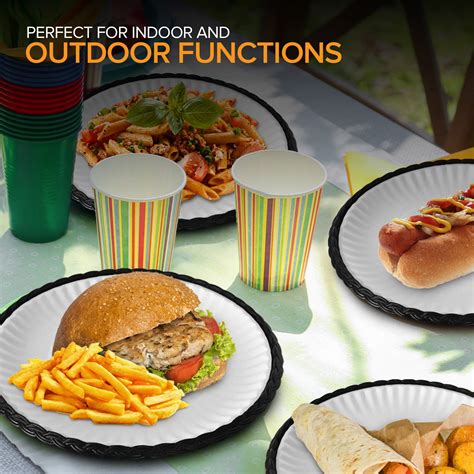 Stock Your Home 9-Inch Paper Plates Uncoated with 4 Plastic Paper Plate ...