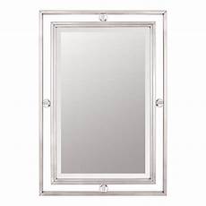 Framed Bathroom Mirrors Brushed Nickel by Quoizel Downtown 32 In L X 22 In W Brushed Nickel Beveled Framed Bathroom Mirrors Brushed Nickel