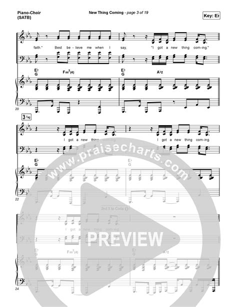 New Thing Coming Sheet Music PDF (Elevation Worship / Steven Furtick ...