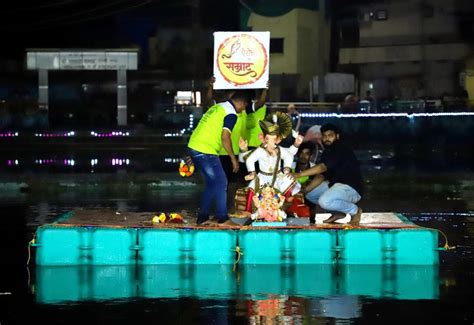 Ganeshotsav 2022: 5414 idols immersed at 156 ponds in NMMC on fifth day ...