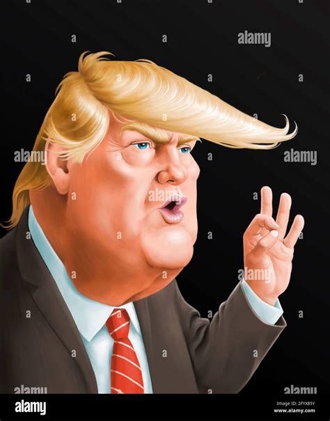 Donald Trump caricature Stock Photo - Alamy